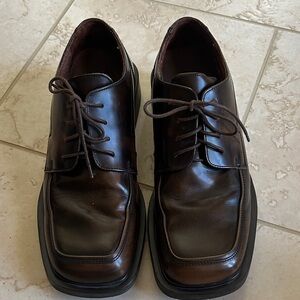 Kenneth Cole Reaction Men’s Dress Shoes Dark Brown Oxfords Size 10 Vintage